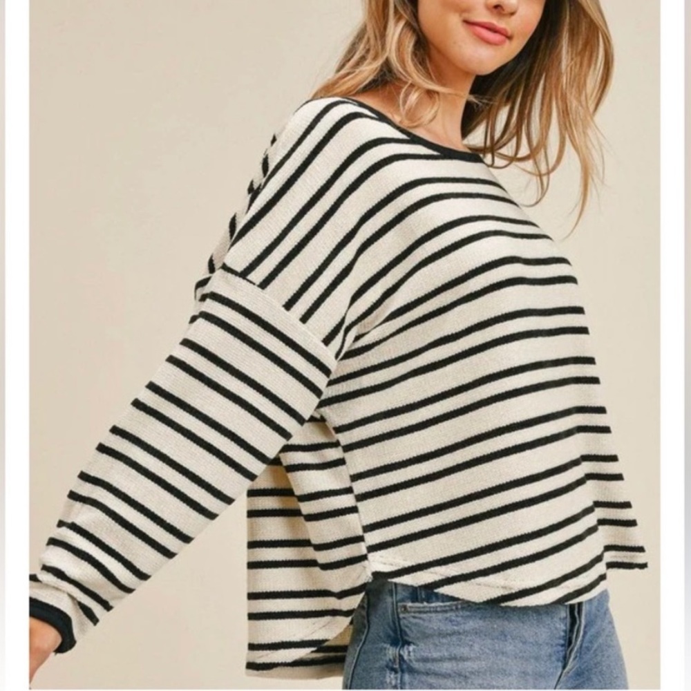 Paper Crane Striped Sweater